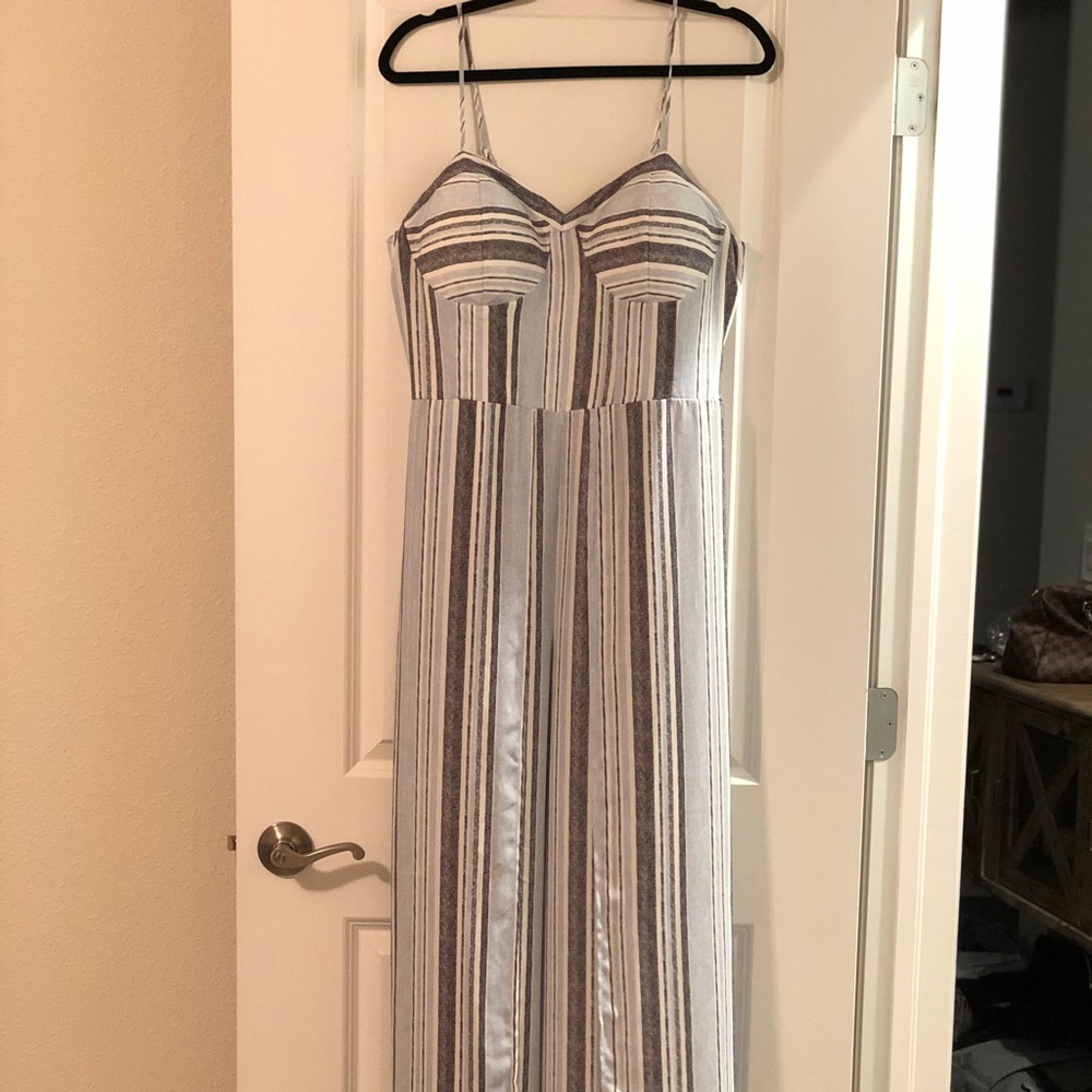 Blue Striped Jumpsuit